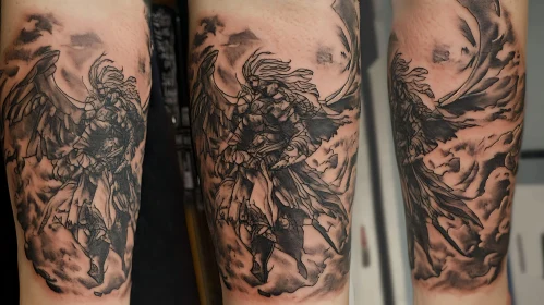 Winged Warrior Tattoo Art