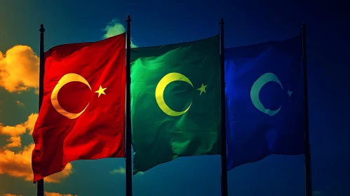 Abstract Flags Art