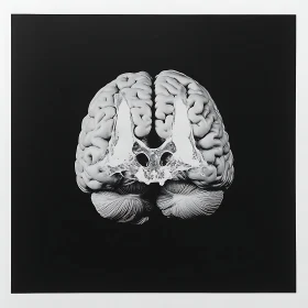 Monochrome Cerebral Anatomy