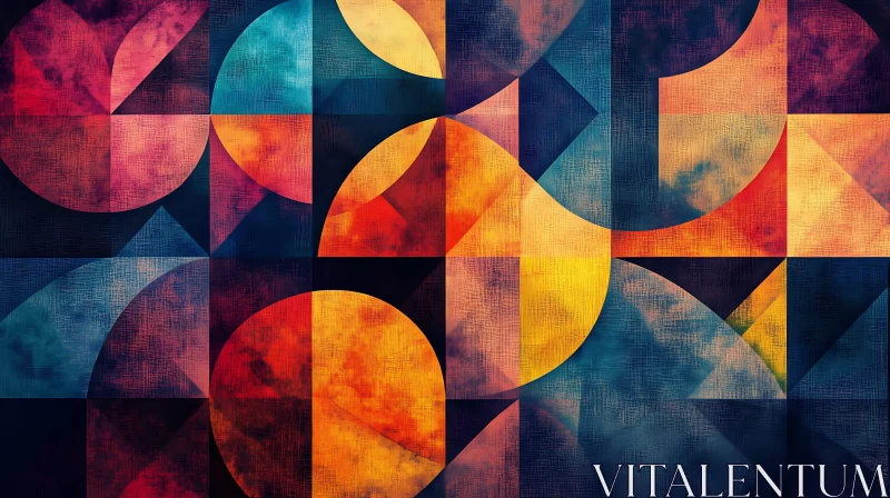 Vivid Geometric Patterns in Abstract Art AI Image