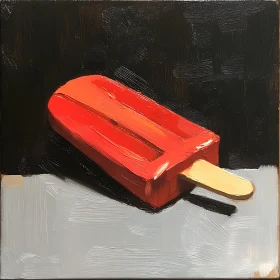 Icy Red Popsicle Art