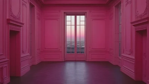 Classic Pink Interior at Sunset