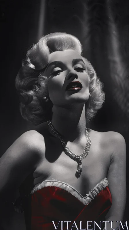 Marilyn Monroe Classic Glamorous Portrait AI Image