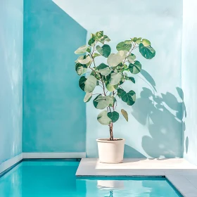 Potted Plant by the Pool