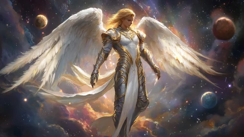 Winged Guardian Among the Stars