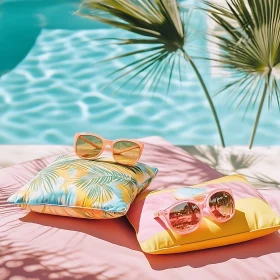 Poolside Relaxation with Sunglasses