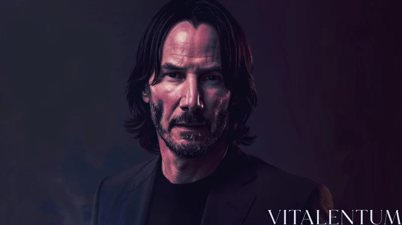 AI ART Keanu Reeves Iconic Cinematic Portrait