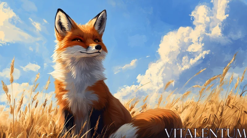 AI ART Fox in the Field