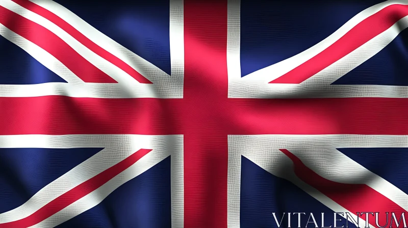 Waving United Kingdom Flag AI Image