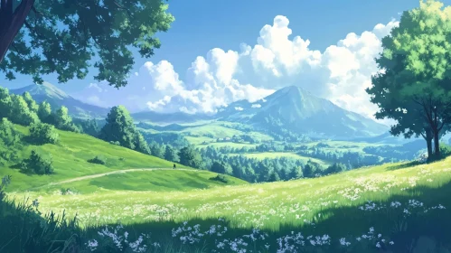 Anime Style Landscape Painting