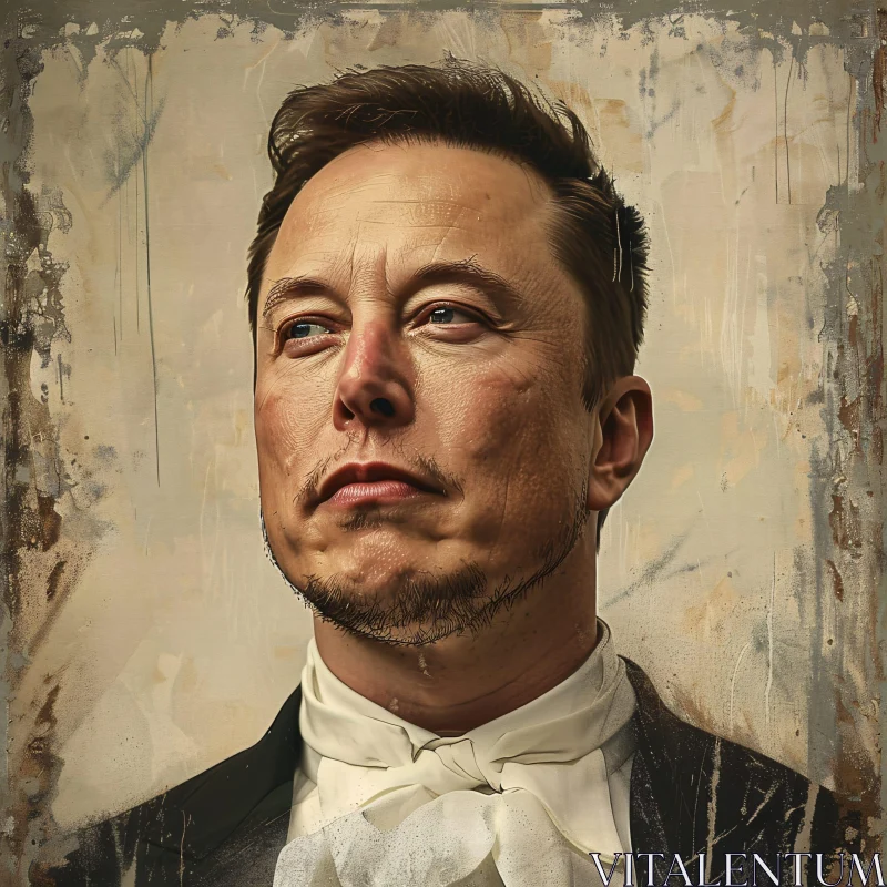 Elon Musk Portrait AI Image