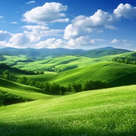 Rolling Hills and Sky Serenity