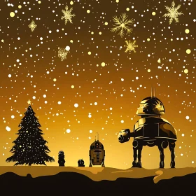 Robotic Holiday Scene