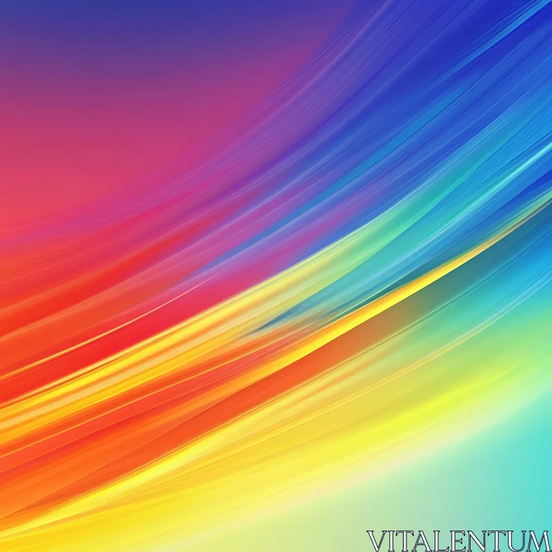 Abstract Color Waves AI Image