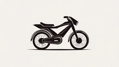 Monochrome Motorcycle Vector Art