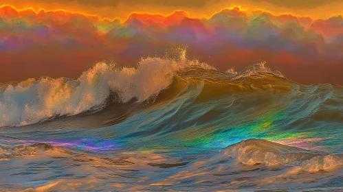 Colorful Waves During Sunset