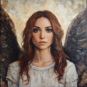 Portrait of an Angel with Auburn Hair