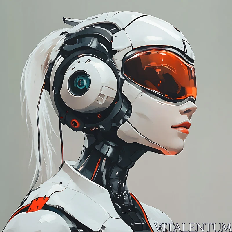 Advanced AI Cyborg with Futuristic Design AI Image