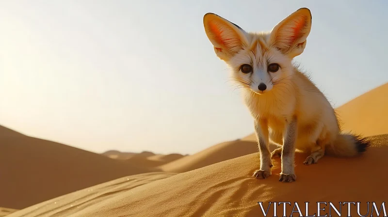 Desert Fox Portrait, Wildlife Image AI Image