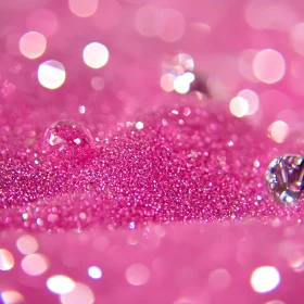 Shimmering Pink Glitter with Light Bokeh