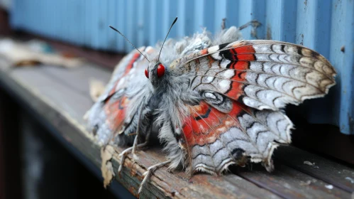 Red Butterfly: An Artistic Blend of Decay and Beauty