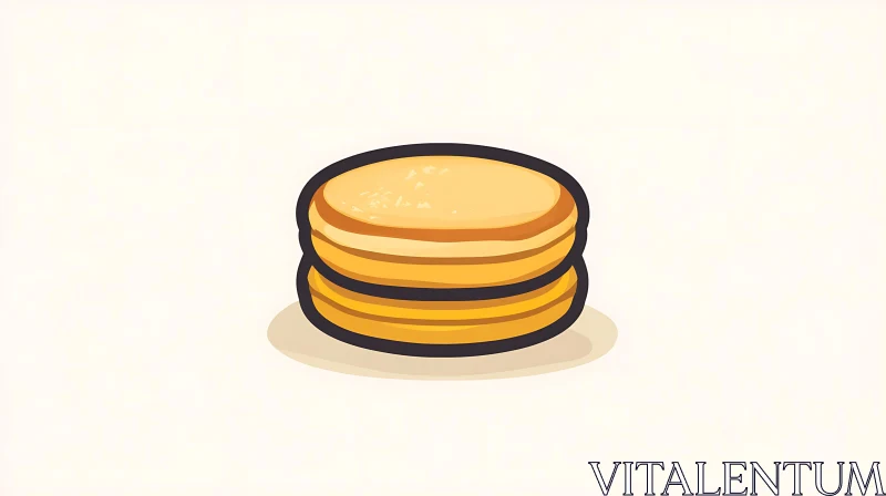 Stylized Pancake Stack Art AI Image