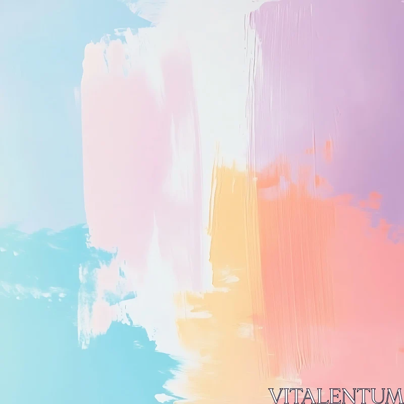 Tranquil Pastel Brushstrokes AI Image