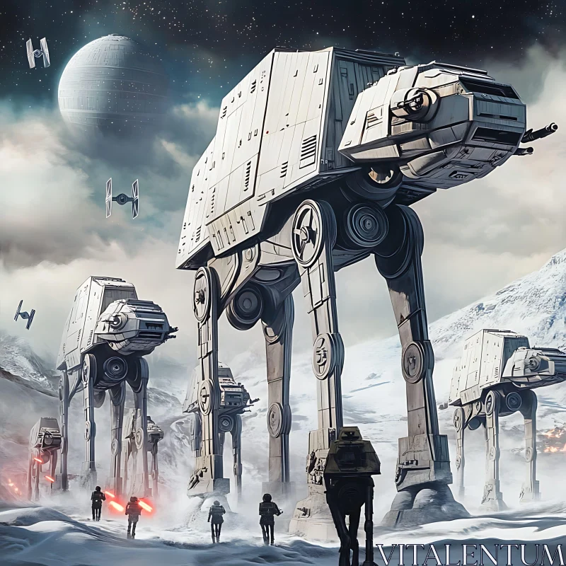 AT-AT Assault on Hoth AI Image