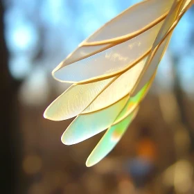 Intricate Macro Shot of Iridescent Insect Feathers