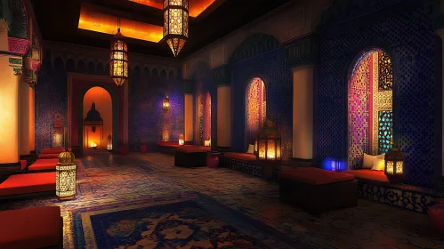 Warm Lit Oriental Interior