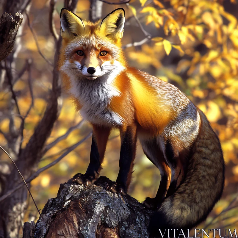 Fox in the Fall AI Image