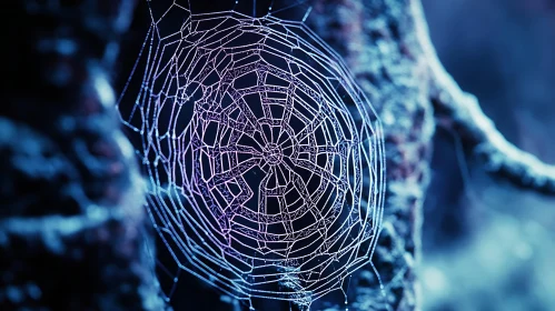 Spider Web Glimmering in Nature