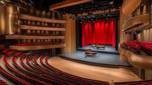 Grand Theater Hall with Red Seats