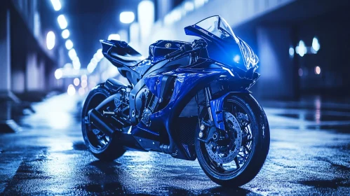 Midnight Blue Motorcycle