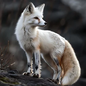 Arctic Fox in Winter Habitat