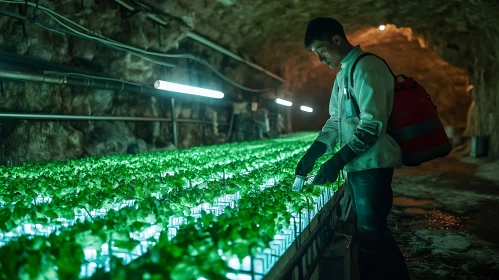 Sustainable Farming in Subterranean Greenhouse