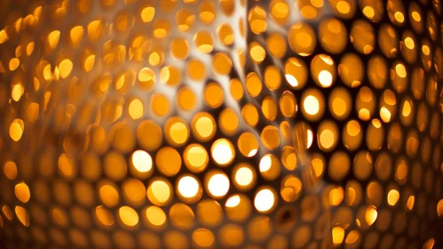 Abstract Art - Bright Light through Mesh in Gold and Orange Tones
