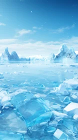 Captivating Icebergs in an Icy Ocean - Concept Art