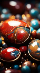 Colorful Stone Composition in Vray Tracing Style
