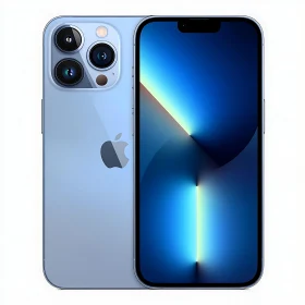 Modern Mobile Device with Blue Screen