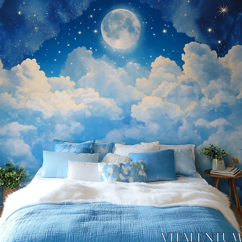 AI ART Celestial Bedroom Interior Design