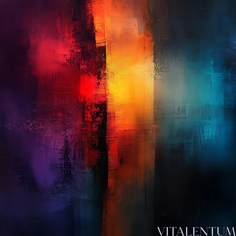 Colorful Abstract Art with Rich Textures AI Image