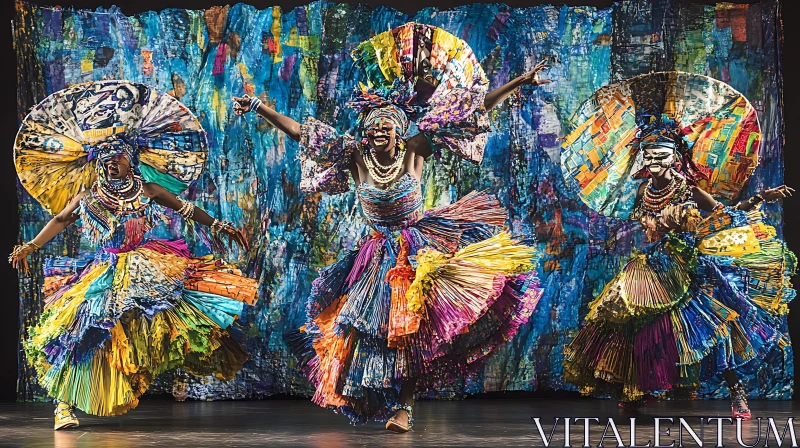 Energetic Dance with Vibrant Attire AI Image