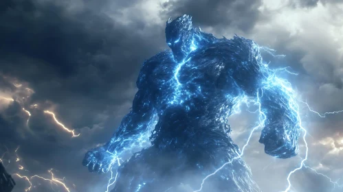 Colossal Lightning Creature in the Storm