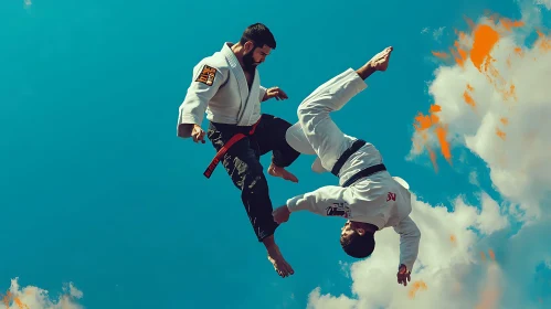 Mid-Air Martial Arts Duel