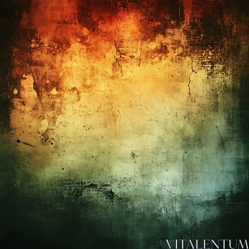 AI ART Grunge Textured Abstract Composition