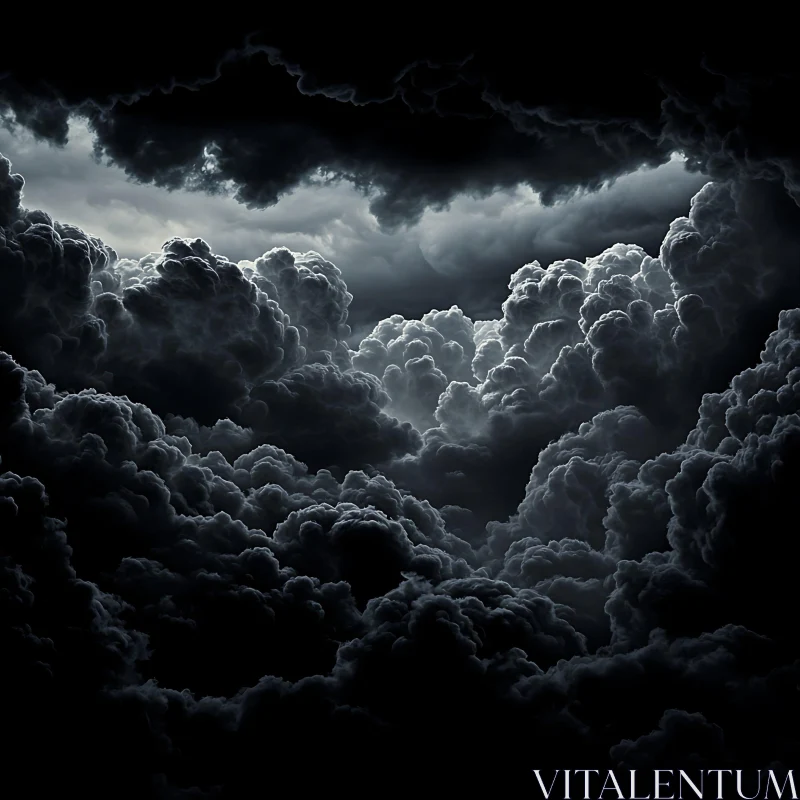 Dramatic Cloudscape Dark Weather Image AI Image