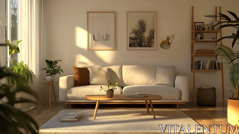 AI ART Cozy Home Interior With Natural Light