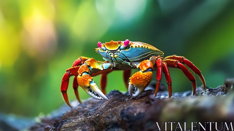 Intricately Patterned Crab AI Image