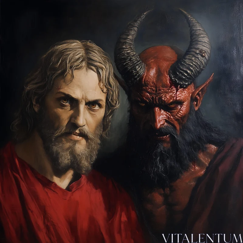 AI ART Portrait of Man with Demon